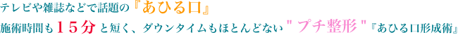 あひる口 熊本