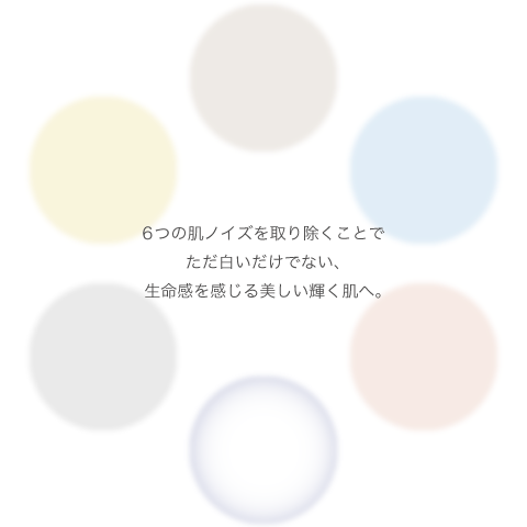 6つのノイズを取り除くことでただ白いだけでない、生命感を感じる美しい輝く肌へ